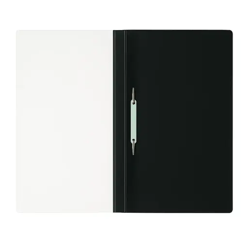 [CARPTTRAOFUN] Carpeta Tapa transparente Económica Oficio negra, unidad