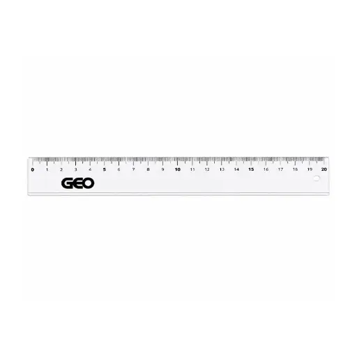 [REGLAECO20C] Regla plástica GEO Eco Cristal de 20cm.