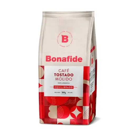 [BONAFCATOSEQ200] Café tostado Equilibrado Bonafide, pack de 200g. 