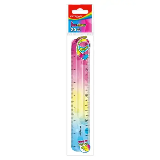 [REGLAFLEGLIX20] Regla flexible Keyroad, 20cm. Glitter Pastel