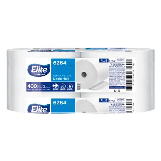 [ELITSERV6264] Servilletas blancas Elite DH 6264, DH, Rollo de 24cm. x 400mts. x2