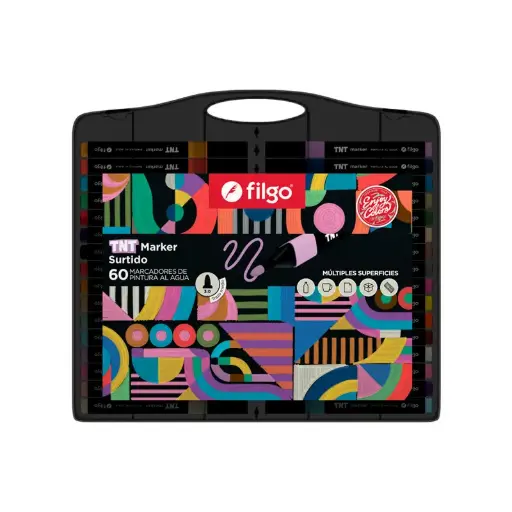 [FILGOTNT60] Marcador de Pintura al Agua Filgo TNT Marker, 3.0mm. estuche de 60 colores